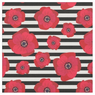 Red Poppy Fabric Zazzle