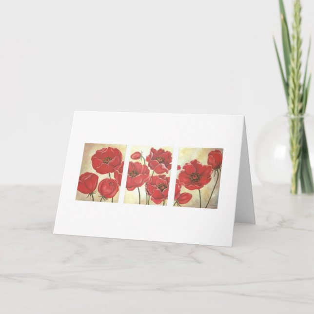 Poppies Blank Notecard (Front)