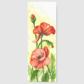 Poppies Bookmark – Watercolor Art Print