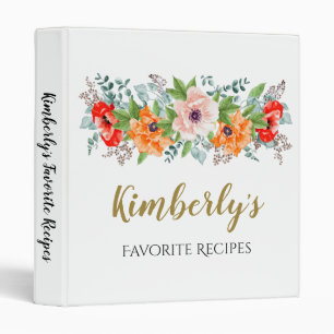 Poppies Bridal Shower Recipe Binder