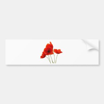 Poppies Bumper Sticker by yackerscreations at Zazzle