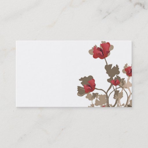 Customizable Poppies Business Card