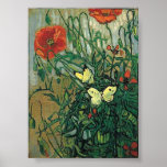 Poppies & Butterflies Van Gogh Fine Art Poster<br><div class="desc">Poppies and Butterflies, Vincent van Gogh, Saint-Rémy April-May 1890. Oil on canvas, 34.5 x 25.5 cm. Amsterdam, Van Gogh Museum. F 748, JH 2013 Vincent Willem van Gogh (30 March 1853 – 29 July 1890) was a Dutch Post-Impressionist artist. Some of his paintings are now among the world's best known,...</div>