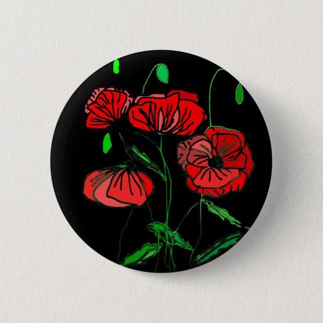 Poppies Button (Front)