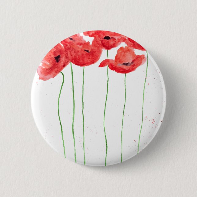 Poppies Button (Front)