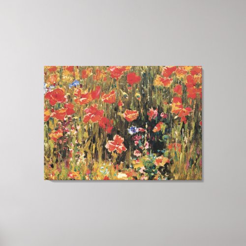 Poppies by Robert Vonnoh Vintage Impressionism Canvas Print