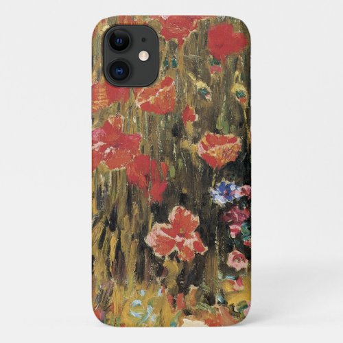 Poppies by Robert Vonnoh Vintage Impressionism iPhone 11 Case