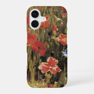 Poppies by Robert Vonnoh, Vintage Impressionism iPhone 16 Case
