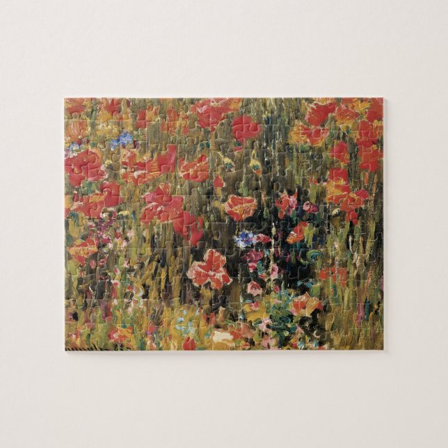Poppies by Robert Vonnoh, Vintage Impressionism Jigsaw Puzzle (Horizontal)