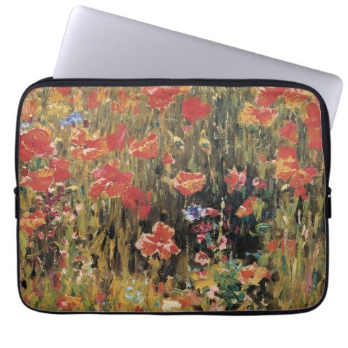 Poppies by Robert Vonnoh Vintage Impressionism Laptop Sleeve