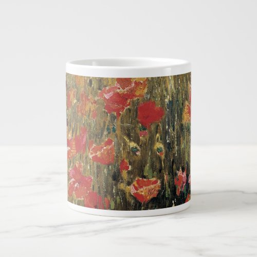Poppies by Robert Vonnoh Vintage Impressionism Large Coffee Mug