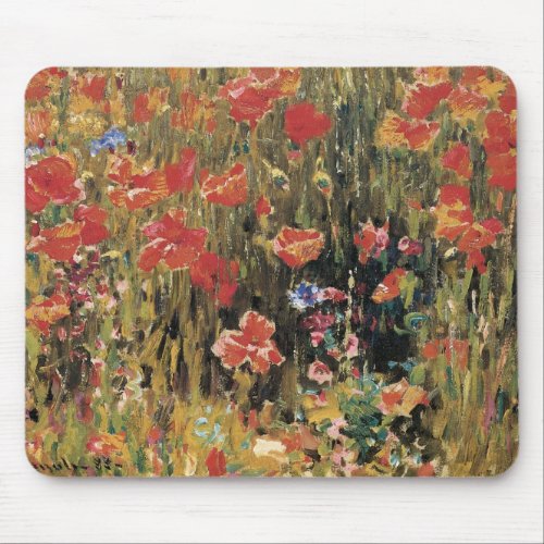 Poppies by Robert Vonnoh Vintage Impressionism Mouse Pad