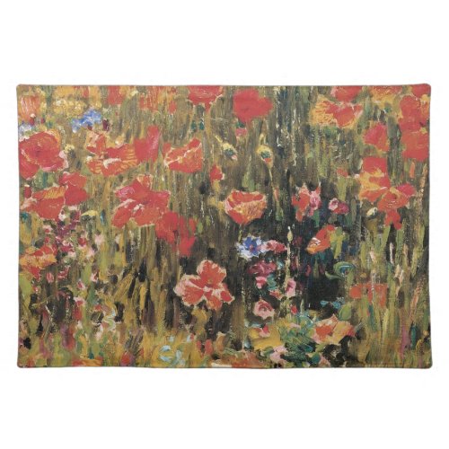 Poppies by Robert Vonnoh Vintage Impressionism Placemat