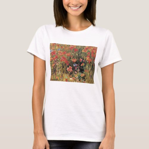 Poppies by Robert Vonnoh Vintage Impressionism T_Shirt