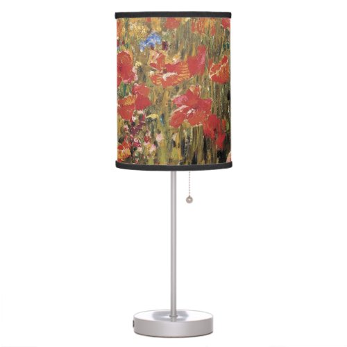 Poppies by Robert Vonnoh Vintage Impressionism Table Lamp