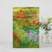 Poppies by the pond (Standing Front)