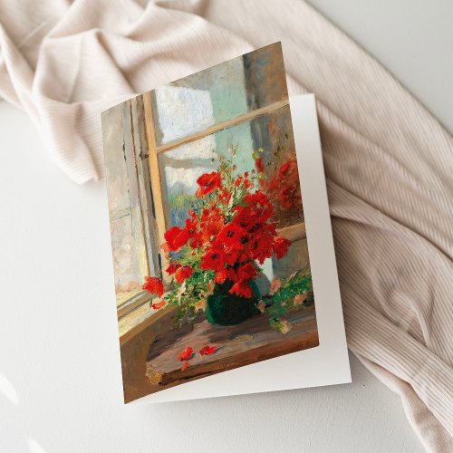 Poppies by the Window  Olga Wisinger_Florian Card