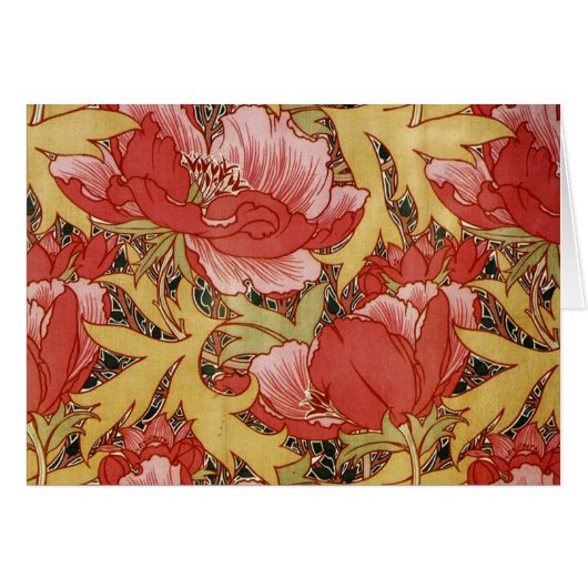 Poppies by William Morris Cards (Front Horizontal)