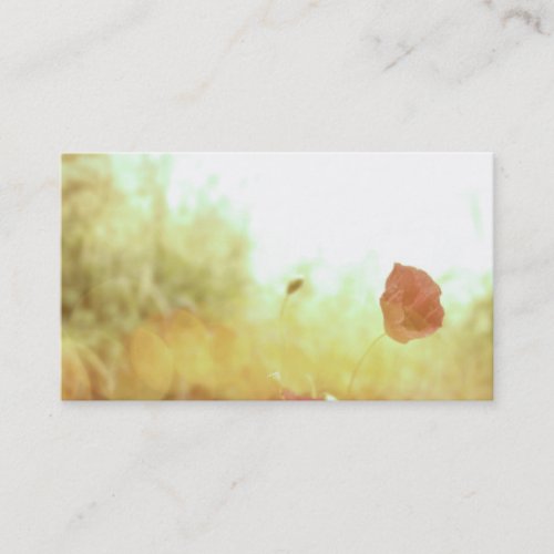 Poppies Card Business Card Template