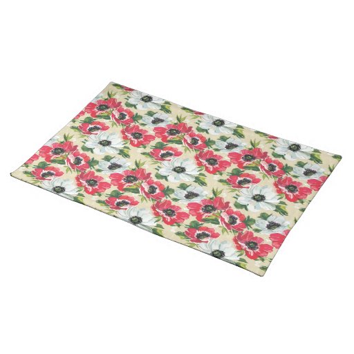 Poppies Cloth Placemat | Zazzle