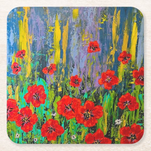 Poppies Coaster Set