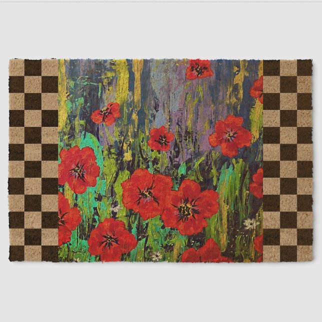 Poppies Coir Mat (Front)