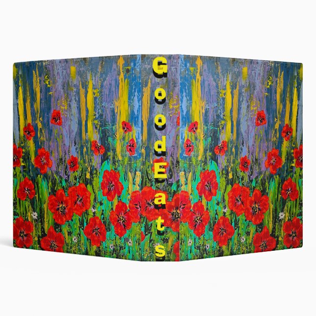 Poppies Cook Book Recipe Binder (Background)
