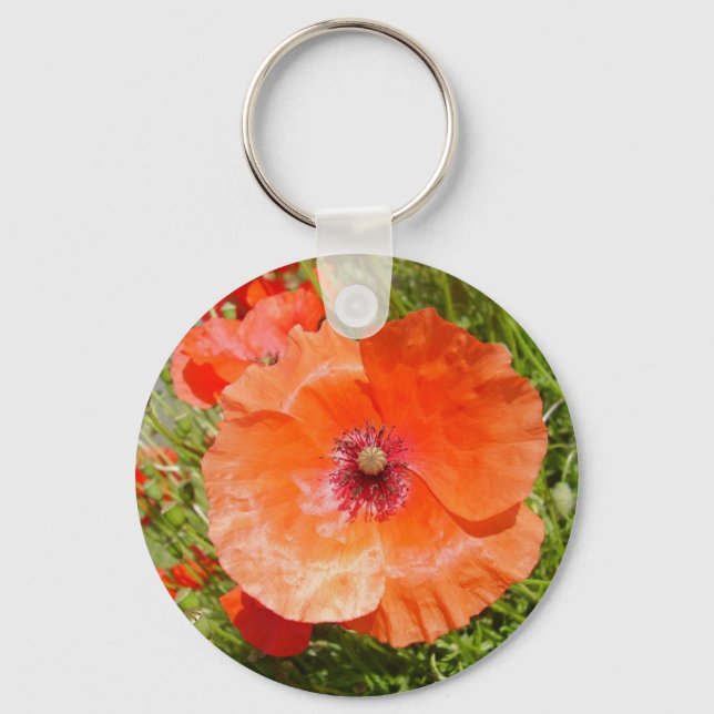 Poppies - Coquelicots Keychain (Front)