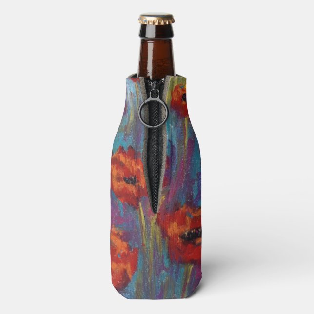 Poppies Cozy Bottle Cooler (Bottle Back)