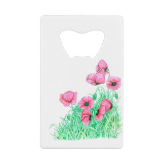 poppies credit card bottle opener