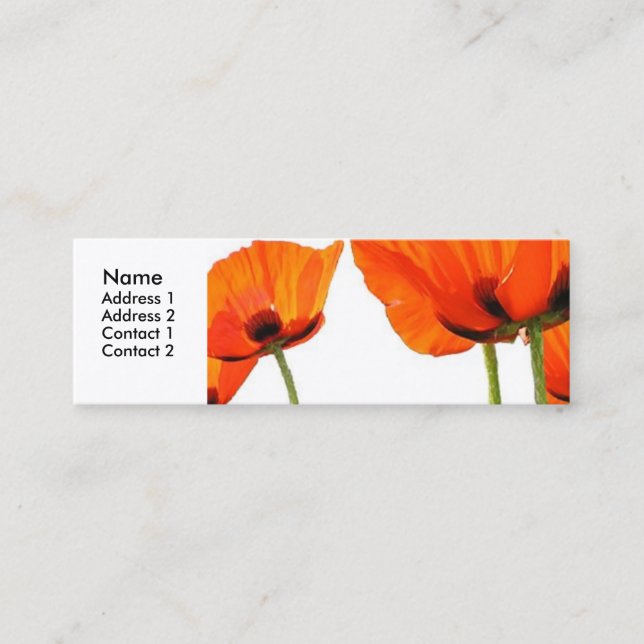 Poppies Customizable Profile Card (Front)