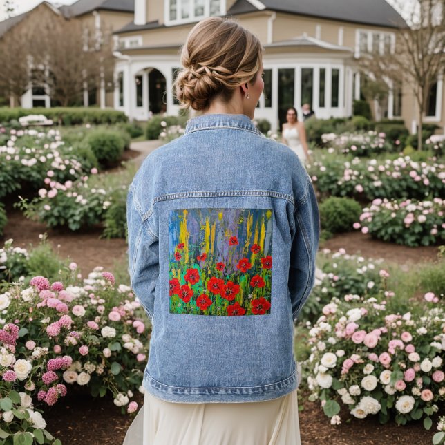 Poppies denim jeans jacket (Wedding Back)