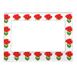 Poppies Design Magnetic Picture Frame