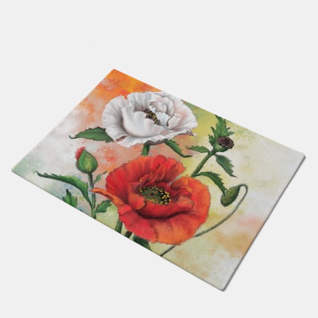 Poppies Doormat (Angled)
