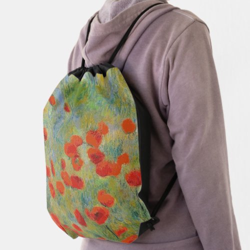 Poppies _ Drawstring Bag Backpacks