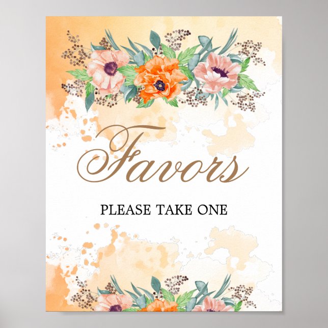 Poppies  favors please take one Poster (Front)