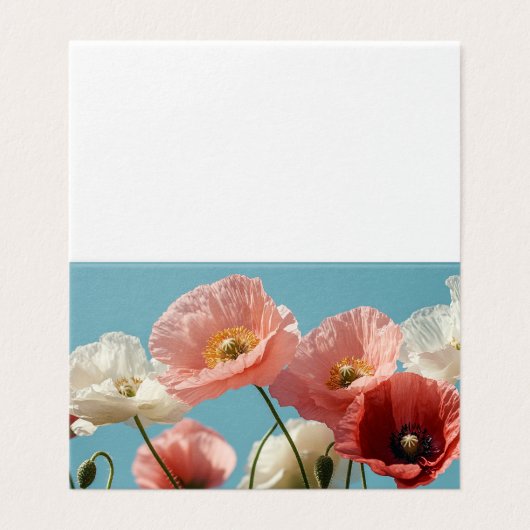 Poppies field against a blue soft sky (Outside Unfolded)