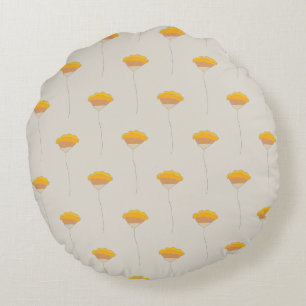 Poppies field round pillow