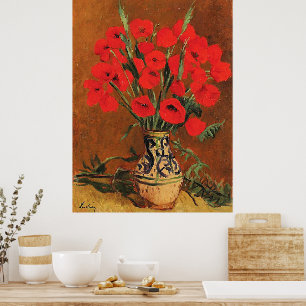 Poppies, fine art by Stefan Luchian, Poster