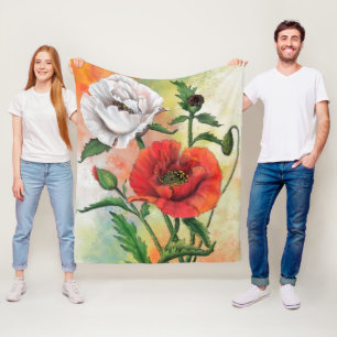 Poppies Fleece Blanket
