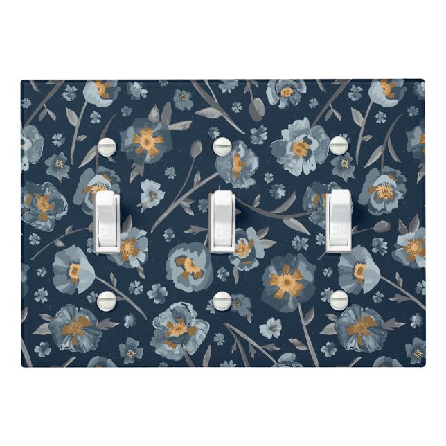 Poppies Floral Pattern Decor Light Switch Cover (Poppies Floral Pattern Decor Light Switch Cover from Studio Posies.)