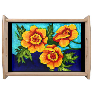 Poppies for energy serving tray