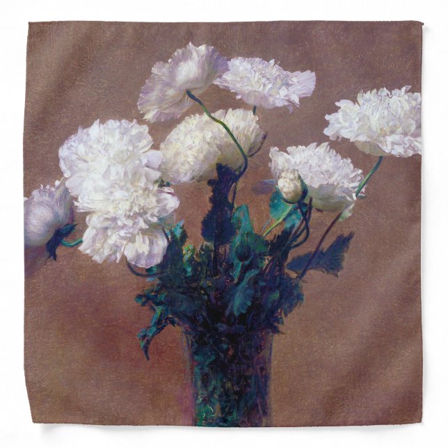 Poppies, Henri Fantin-Latour Bandana (Front)