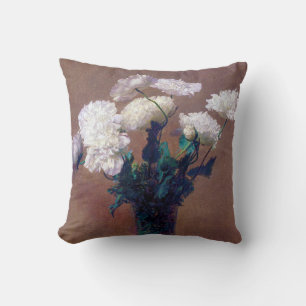 Poppies, Henri Fantin-Latour Throw Pillow