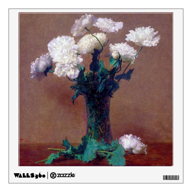 Poppies, Henri Fantin-Latour Wall Decal (Front)