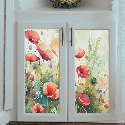 Poppies in a Field Decoupage Tissue Paper