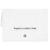 Poppies in a field in Nidd Cards (Back Horizontal)