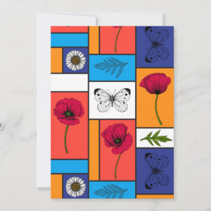 Poppies in colorful boxes