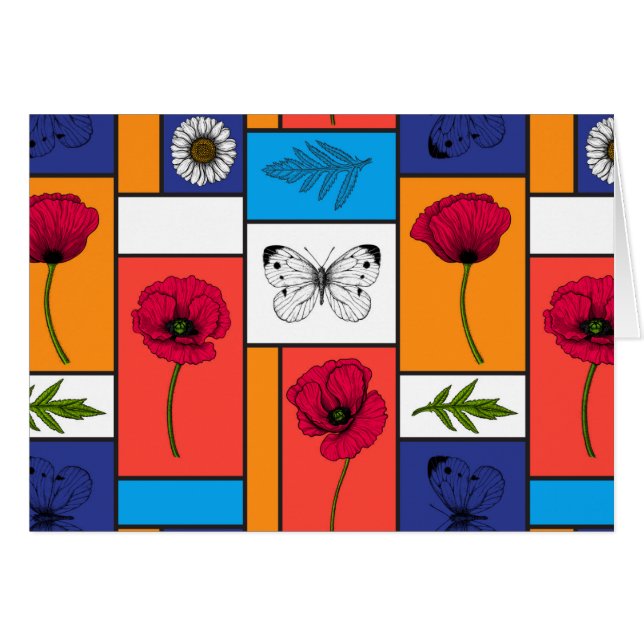 Poppies in colorful boxes (Front Horizontal)