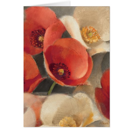 Poppies in Full Bloom Cards (Front)